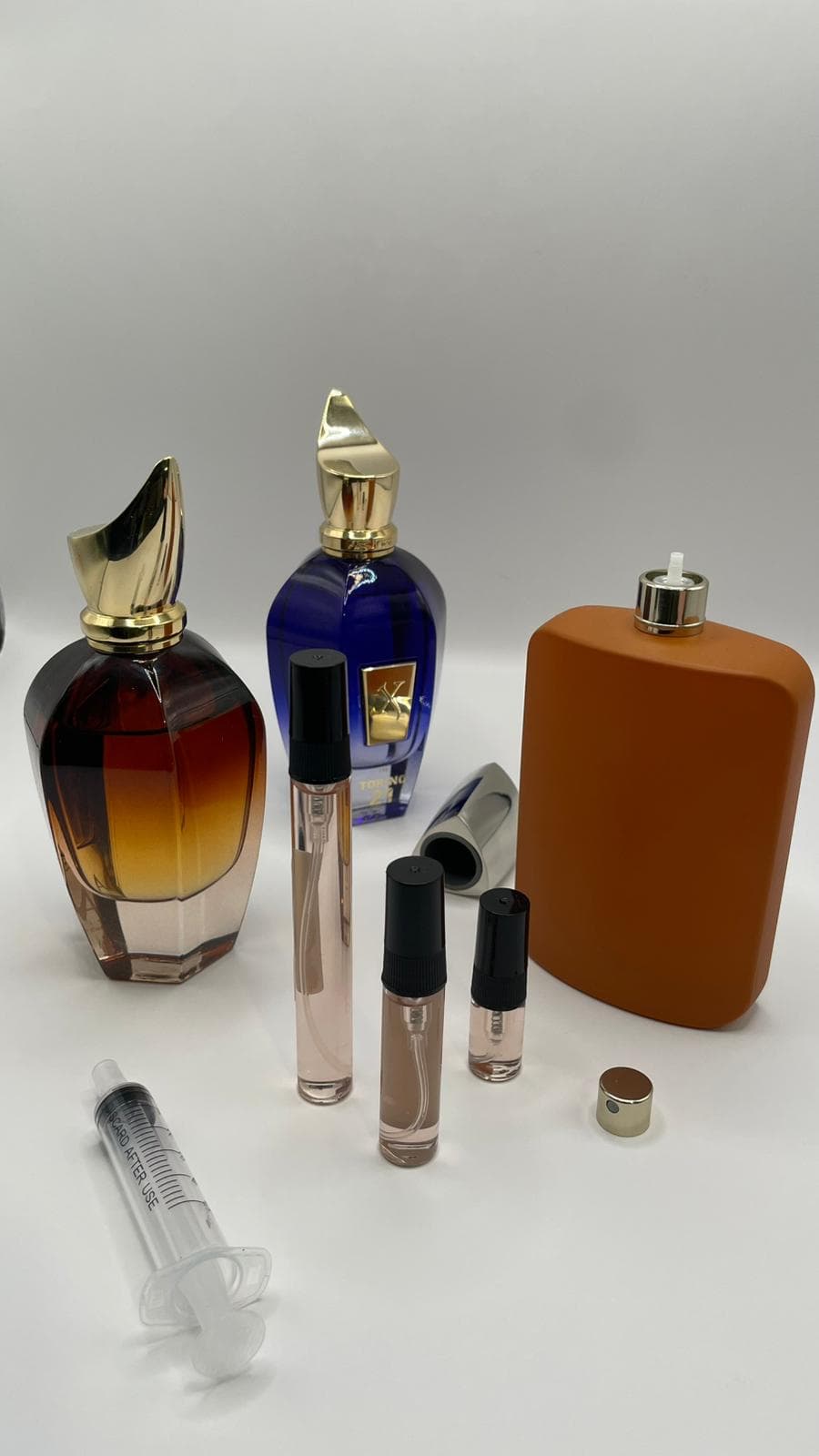 Explication du décantage de parfum - flacons et seringues